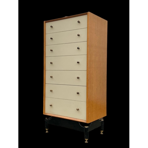 947 - A tall G-Plan China White chest of drawers. E. Gomme. Librenza. 60.5 x 40.5 x 127.5cm.