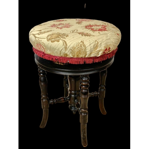 969 - An Edwardian piano stool.