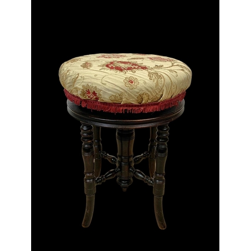 969 - An Edwardian piano stool.