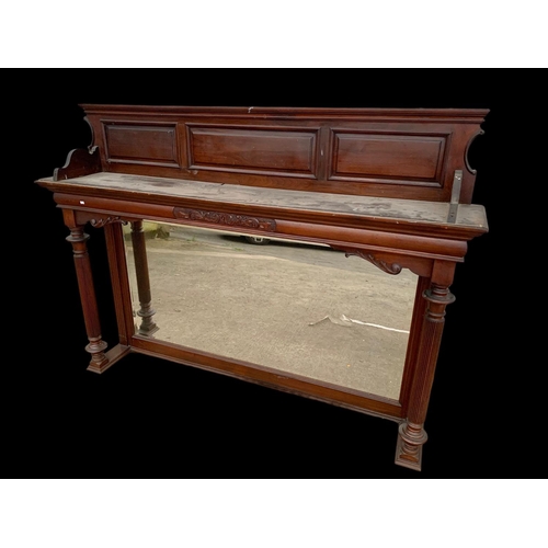 987 - A large Edwardian walnut sideboard with Art Nouveau drop handles. 183 x 62 x 102cm. Including a larg... 