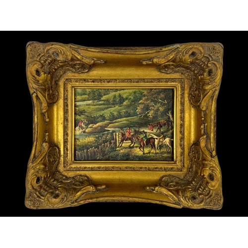 99 - An oil painting in an ornate gilt frame. 35 x 8 x 29.5cm including frame.