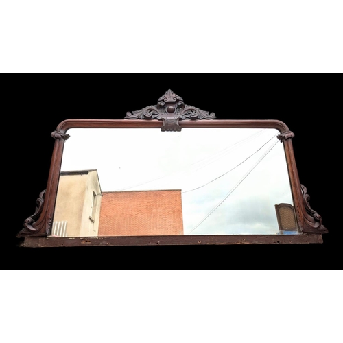 999 - Mahogany over-mantle. 152x99.5cm