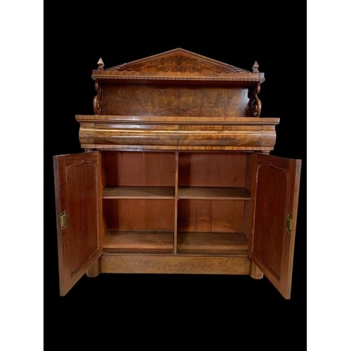 1024 - A superb quality William IV flamed mahogany chiffonier with 2 drawers. Circa 1830. 110.5 x 48 x 143c... 