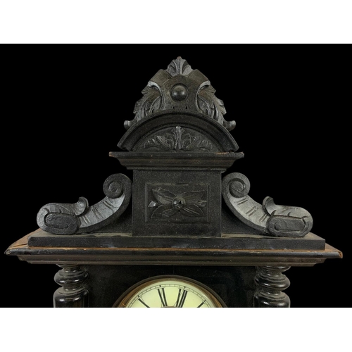 192 - A large Victorian Vienna wall clock. 116cm.