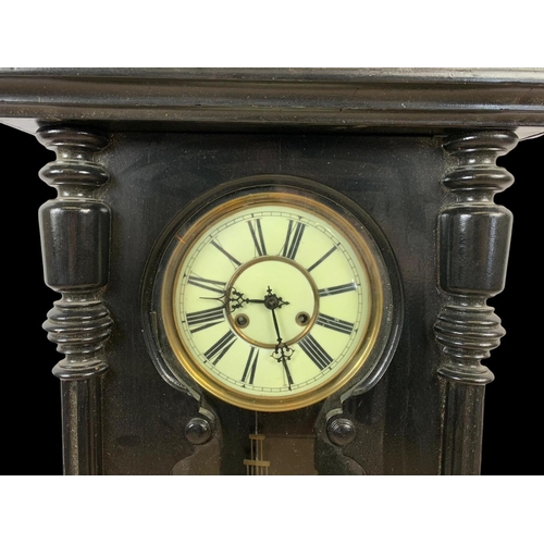 192 - A large Victorian Vienna wall clock. 116cm.