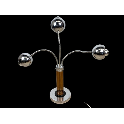 201 - A large vintage 3 arm “Hydra” “Eyeball” lamp. 90cm