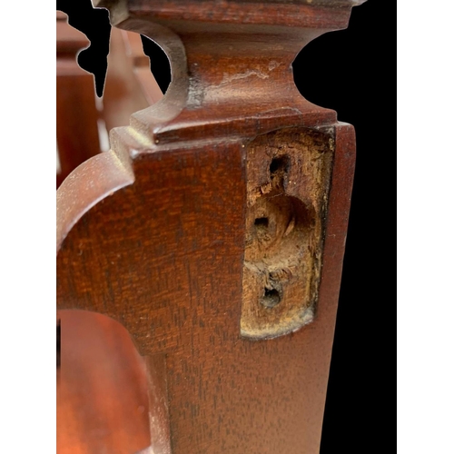 203 - A late Victorian walnut wall bracket with drawer. Circa 1900. 42 x 24 x 61cm.