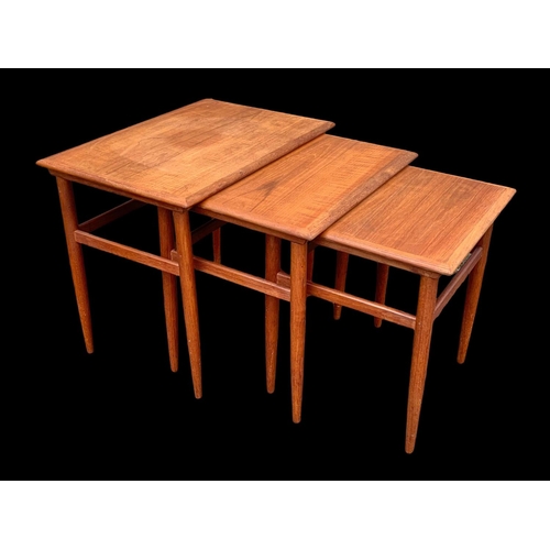 833 - A Danish teak nest of tables designed by Kai Kristiansen. Denmark. Mid century. Circa 1960.