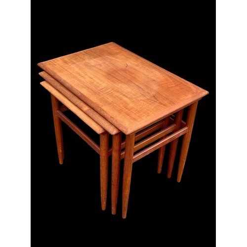 833 - A Danish teak nest of tables designed by Kai Kristiansen. Denmark. Mid century. Circa 1960.