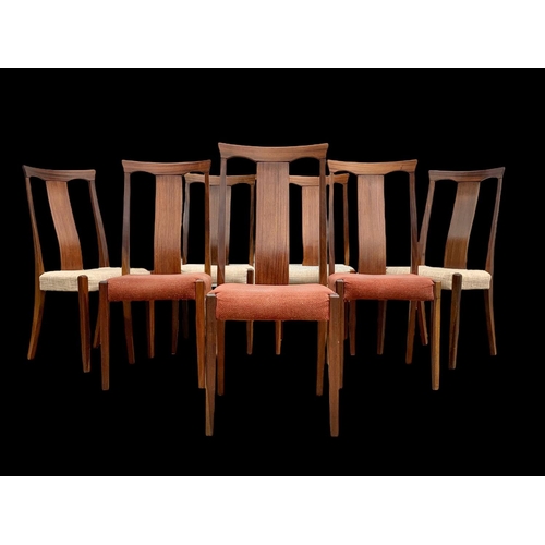 840 - A set of 6 teak high back chairs. Mid century. Circa 1960.