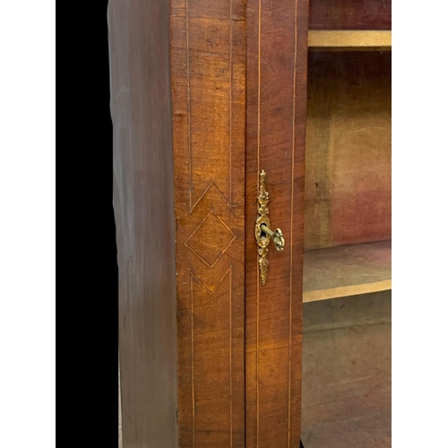 892 - A Victorian inlaid walnut pier cabinet with brass ormolu mounts. Circa 1860. 76 x 29.5 x 94cm.