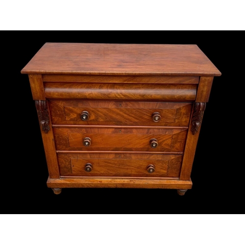 905 - A Victorian mahogany 4 drawer chest of drawers. Circa 1870. 109.5 x 54 x 101cm