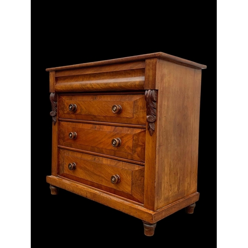 905 - A Victorian mahogany 4 drawer chest of drawers. Circa 1870. 109.5 x 54 x 101cm