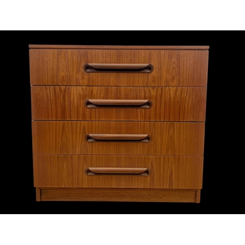 955 - A teak chest of drawers. Mid century. Circa 1970. 76 x 41.5 x 71cm