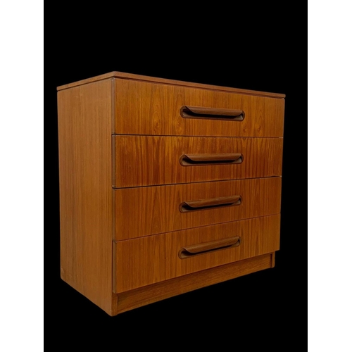 955 - A teak chest of drawers. Mid century. Circa 1970. 76 x 41.5 x 71cm