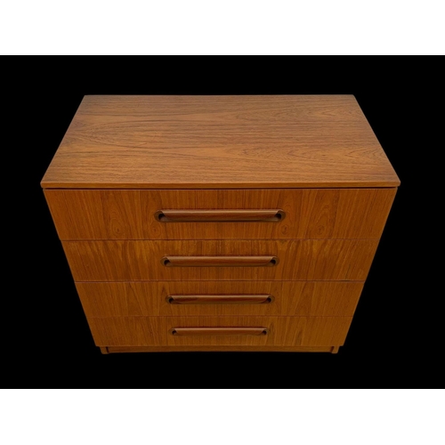 955 - A teak chest of drawers. Mid century. Circa 1970. 76 x 41.5 x 71cm