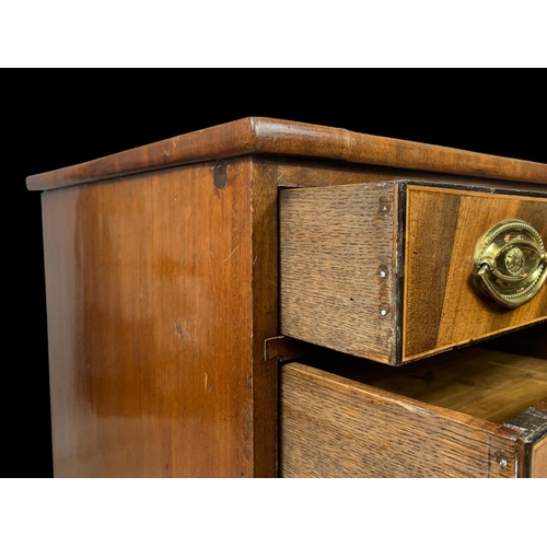 957 - A late 19th century Georgian style inlaid mahogany chest of drawers. Circa 1880. 59.5 x 47.5 x 74cm.