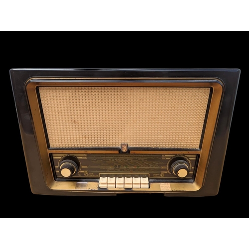 232 - Vintage Philips radio, circa 1950, 52x21x34.5cm