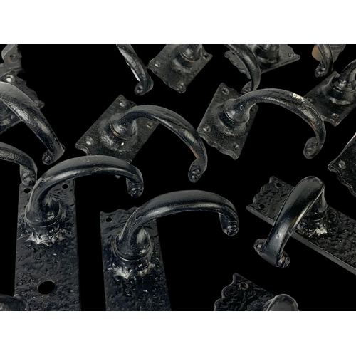 270 - A quantity of cast iron door handles