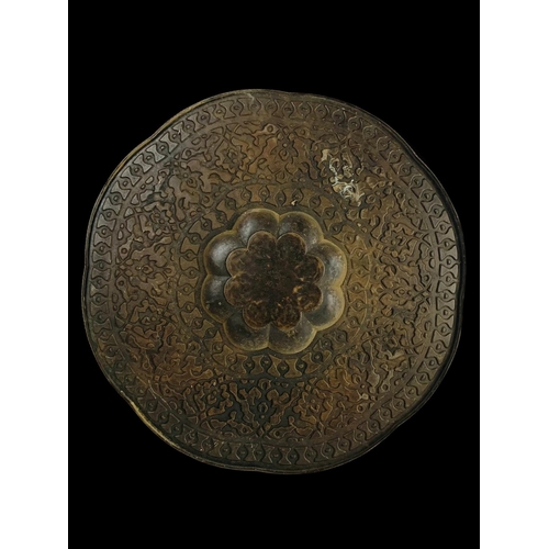 290 - A large early 20th century Burmese brass wall plaque. Circa 1900. 77cm.