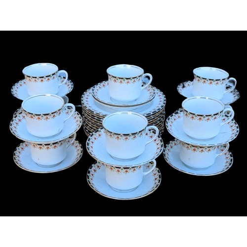 615 - Victorian 35 piece Melba tea set