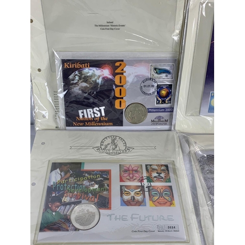 714 - 6 First Day Covers and Commemorative coin sets.