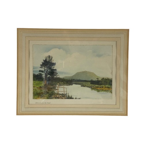 341b - 2 vintage framed postcards of Irish scenes, oil painting  and a Maurice Wilks print. 36cm