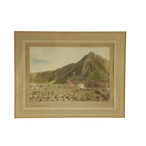 341b - 2 vintage framed postcards of Irish scenes, oil painting  and a Maurice Wilks print. 36cm