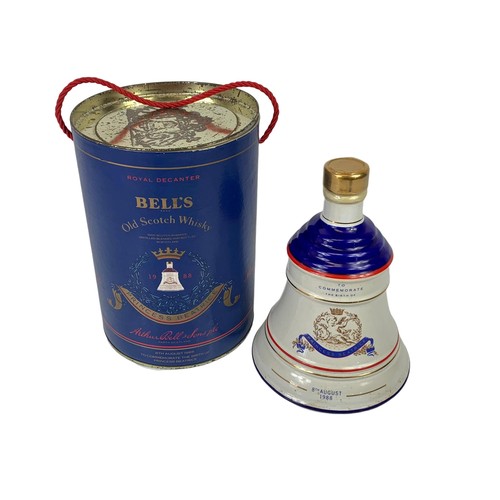 154a - An unopened Bell’s Old Scotch Whisky 75cl. Royal Decanter. 1988. To Commemorate The Birth of Prince ... 