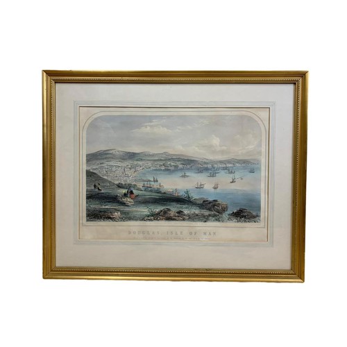 208c - Vintage print of the Isle of Man. 75 x 60cm