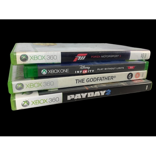 141b - 2 XBOX 360 consoles, with 2 controllers, leads and games.