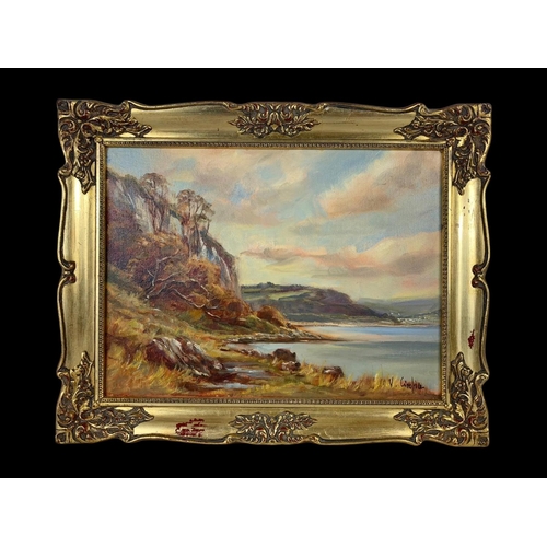 160a - An oil painting by Vittorio Cirefice. Painting measures 40.5 x 30.5cm. Frame measures 49.5 x 39.5cm