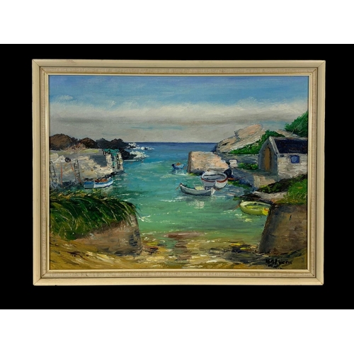 342 - 2 oil paintings. Largest frame measures 52 x 37cm.