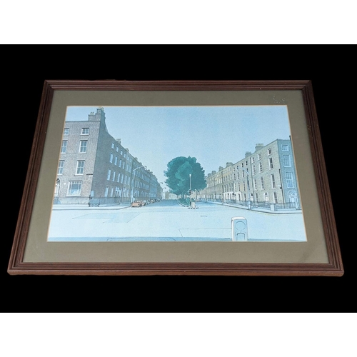 355 - Set of 4 prints of Dublin street scenes, 58.5x44cm