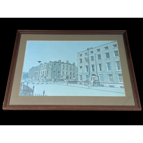 355 - Set of 4 prints of Dublin street scenes, 58.5x44cm