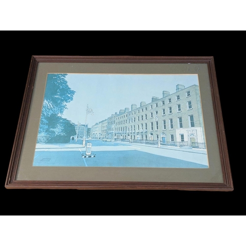 355 - Set of 4 prints of Dublin street scenes, 58.5x44cm