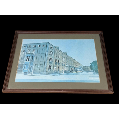 355 - Set of 4 prints of Dublin street scenes, 58.5x44cm