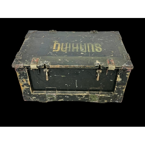 371 - A vintage military wooden ammo box. 52 x 32 x 27