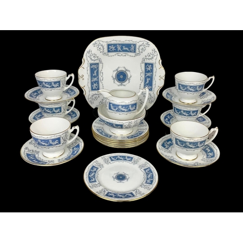 637 - A 21 piece Coalport “Revelry” tea set