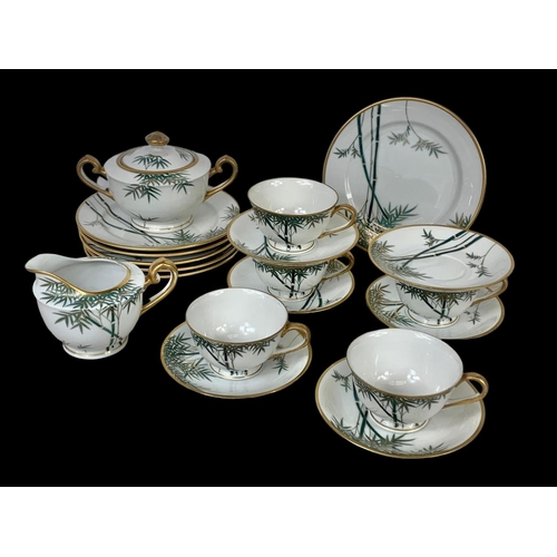 641 - A hand painted Japanese Kutani tea set