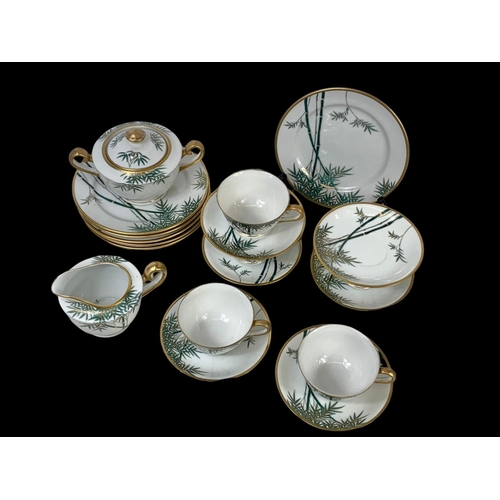 641 - A hand painted Japanese Kutani tea set