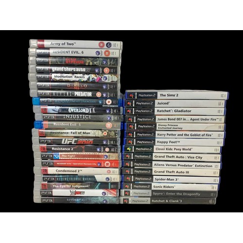 141a - A PlayStation 2 with PlayStation 2 and PlayStation 3 games, with controllers, memory card and leads