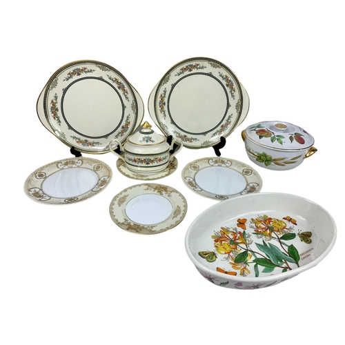 743 - Quantity of pottery. Including Mintons “Stanwood” cake plate and sugar bowl, with Noritake plates, R... 