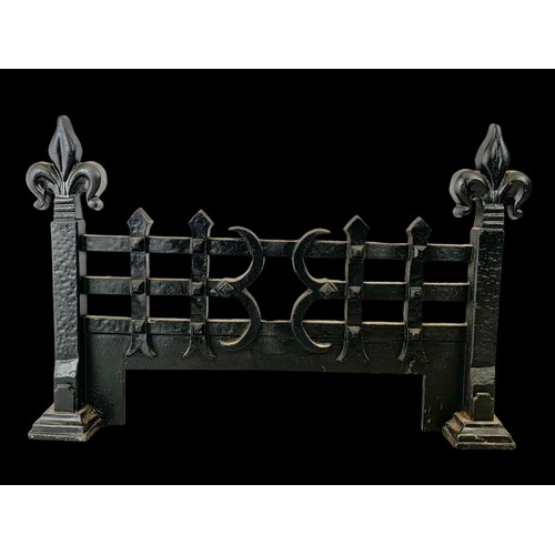 741 - A vintage cast iron fire front.  54x35