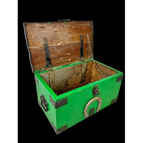 742 - A Victorian painted storage box.  50.5x30x26.5cm