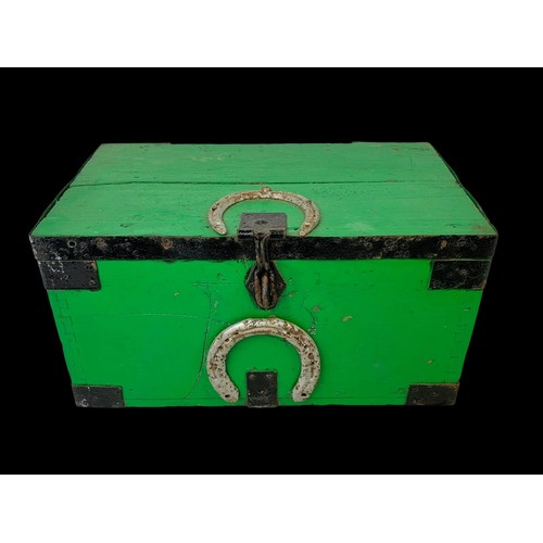 742 - A Victorian painted storage box.  50.5x30x26.5cm