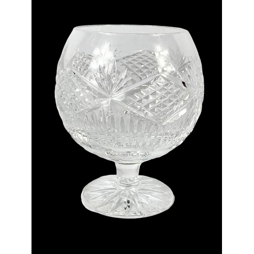 503c - A set of 6 Tyrone Crystal brandy glasses.  12cm