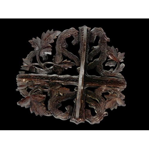 98a - 2 19th century carved wall brackets. Largest measures 69cm.