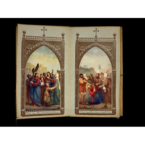 311d - A 19th century “The Stations of the Cross” by The Catholic Picture Company of Ireland 33 x 56cm.