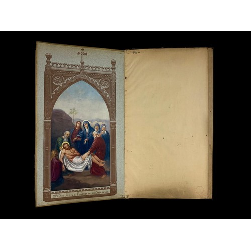 311d - A 19th century “The Stations of the Cross” by The Catholic Picture Company of Ireland 33 x 56cm.